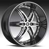 Image of 2 CRAVE No16 BLACK DIAMOND CHROME INSERTS wheel