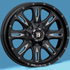 Image of BALLISTIC 953 SCYTHE GLOSS BLACK MILLED wheel