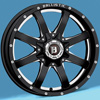 Image of BALLISTIC 955 ANVIL GLOSS BLACK MILLED wheel