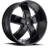 Image of 2 CRAVE No18 BLACK CHROME INSERTS wheel