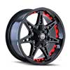 Image of MAYHEM MISSLE BLACK RED wheel