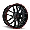 Image of TOUREN TR60 BLACK RED wheel