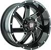 Image of BALLISTIC 961 GUILLOTINE GLOSS BLACK MILLED wheel