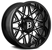 Image of BALLISTIC 819 SPIDER GLOSS BLACK MILLED wheel