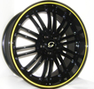 Image of G LINE G820 YL BLACK YELLOW LINE wheel