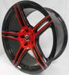 Image of WHITE DIAMOND W5086 RED BLACK wheel