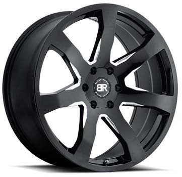 BLACK RHINO MOZAMBIQUE BLACK MILLED Gloss Black/Milled Spoke